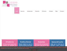 Tablet Screenshot of clinicadentallopezlanzas.com